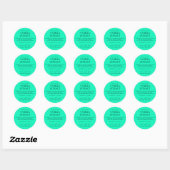 Sticker Rond Instructions d'extrait de vanille fait maison néon (Feuille)