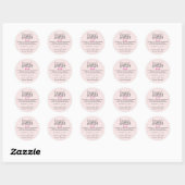Sticker Rond Instructions pour l'extraction de vanille rose (Feuille)