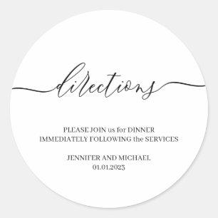 Sticker Rond Instructions Texte de signature simple