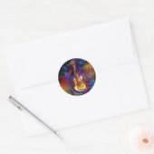 Sticker Rond instrument de guitare (Enveloppe)
