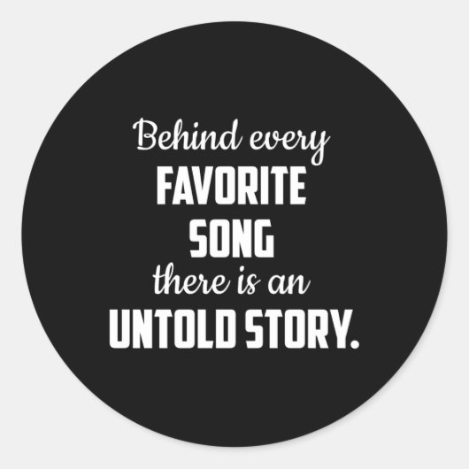 Sticker Rond Instrument de musique Musicien sonore Idée cadeau (Devant)