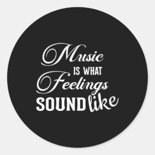 Sticker Rond Instrument de musique Musicien sonore Idée cadeau