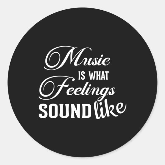 Sticker Rond Instrument de musique Musicien sonore Idée cadeau (Devant)