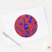 Sticker Rond Instruments de musique (Enveloppe)