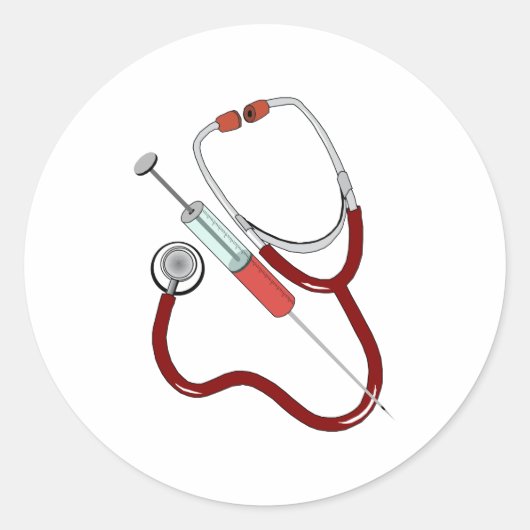 Sticker Rond instruments médicaux (Devant)