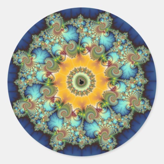 Sticker Rond Insulaire - Mandelbrot Art (Devant)