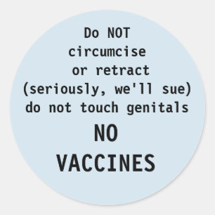 Sticker Rond intact aucun avertissement d'hôpital de circ