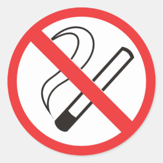 Sticker Rond interdiction 6 interdiction de fumer
