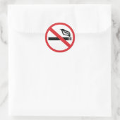 Sticker Rond Interdiction de fumer (Sac)
