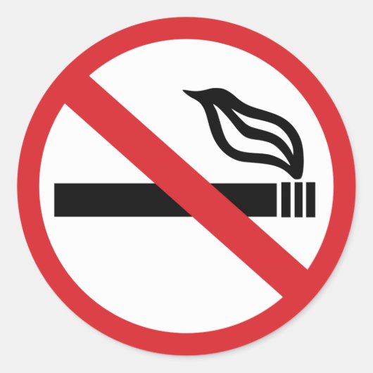 Sticker Rond Interdiction de fumer (Devant)