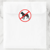 Sticker Rond Interdiction de Pitbull (Sac)