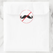 Sticker Rond Interdiction des moustaches ! (Sac)