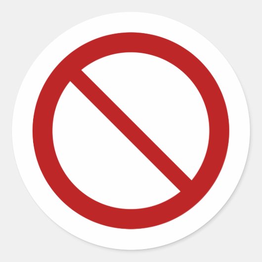 Sticker Rond InterdictionSign2_Vector_Clipart interdiction non (Devant)