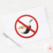 Sticker Rond interdire la soupe d'ailerons de requin (Enveloppe)