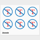 Sticker Rond Interdire l'autocollant (Feuille)