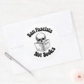 Sticker Rond Interdire Les Fascistes Et Non Les Livres (Enveloppe)