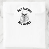 Sticker Rond Interdire Les Fascistes Et Non Les Livres (Sac)