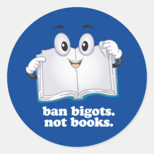 Sticker Rond Interdire Les Fascistes Et Non Les Livres
