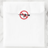 Sticker Rond Interdire les fusils d'assaut - Pas de symbole Lig (Sac)