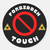 Sticker Rond Interdit de toucher (Devant)
