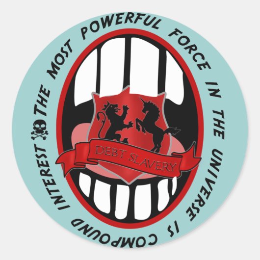 Sticker Rond Intérêts Composés (Devant)