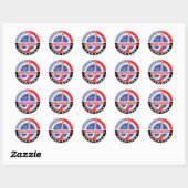 Sticker Rond Interkosmos (Feuille)