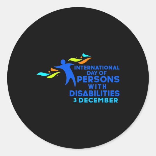 Sticker Rond International Day of Persons with Disabilities (Devant)