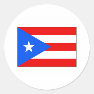 Sticker Rond International de DRAPEAU de Porto Rico