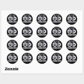 Sticker Rond Interrogez-moi sur l'ingénierie (Feuille)