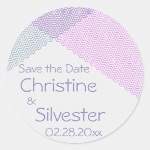Sticker Rond Intersecter les Chevrons, enregistrer la date