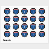 Sticker Rond Interstate 1 (Feuille)