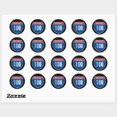 Sticker Rond Interstate 100 (Feuille)