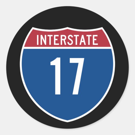 Sticker Rond Interstate 17 (Devant)