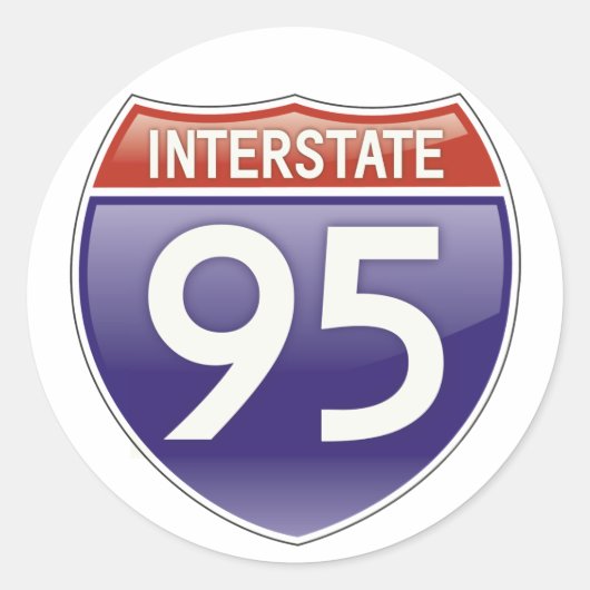 Sticker Rond Interstate 95 (Devant)