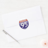Sticker Rond Interstate 95 (Enveloppe)