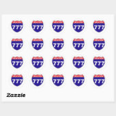 Sticker Rond "Interstate" Heaven 777 (Feuille)