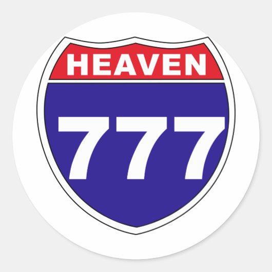 Sticker Rond "Interstate" Heaven 777 (Devant)