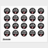Sticker Rond Intolérant au lactose (Feuille)