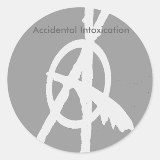Sticker Rond Intoxication accidentelle (Devant)