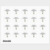 Sticker Rond Introduction et plante (Feuille)