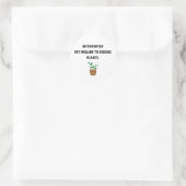 Sticker Rond Introduction et plante (Sac)