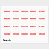 Sticker Rond Introduire le tampon (Feuille)
