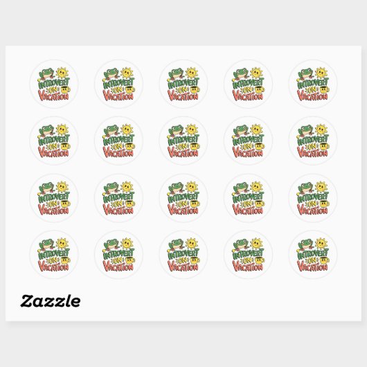 Sticker Rond Introvert Sunshine Break (Feuille)