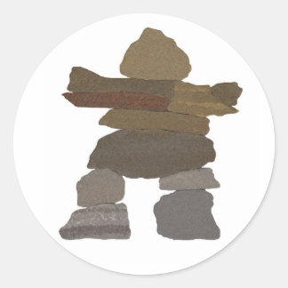 Sticker Rond Inukshuk