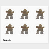 Sticker Rond Inukshuk (Feuille)