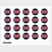 Sticker Rond Invasion britannique (Feuille)