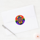 Sticker Rond Inversion polaire de l'ours arc-en-ciel (Enveloppe)