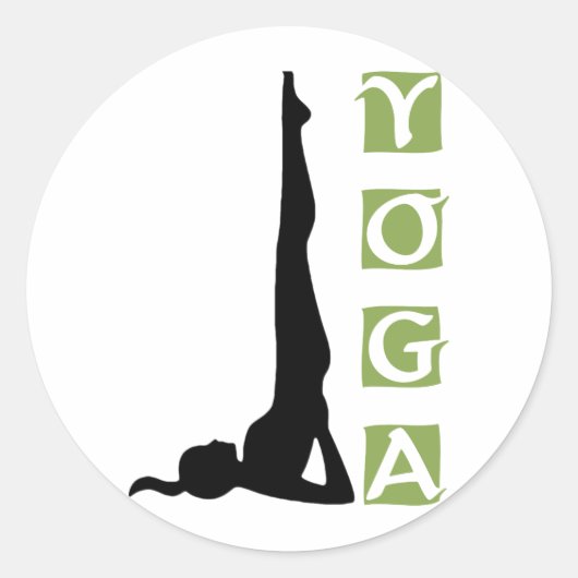 Sticker Rond Inversion Pose de Yoga (Devant)