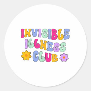 Sticker Rond Invisible Maladie Club Sensibilisation à la santé