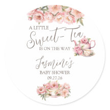 Invitation à la Baby Shower Tea Party pour Bébé Fi